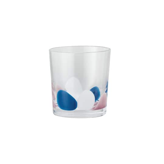 Hello Honey® 12oz. Mauve & Blue Kaleidoscope Azure Handmade Art Glass